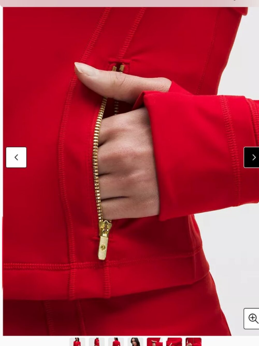 Lululemon Lunar New Year Define Cropped Jacket *Nulu Oxford Red Size 6 - Picture 3 of 9